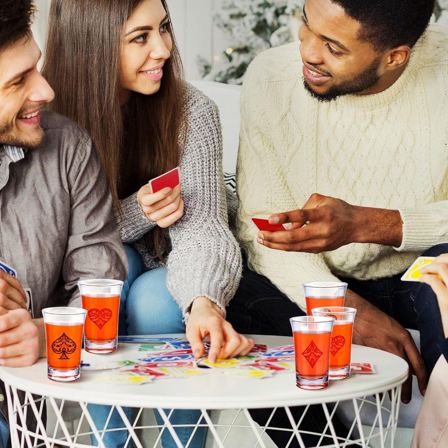 Chuangdi 24 Vasos de Chupito Acrílico para Fiesta de Póker