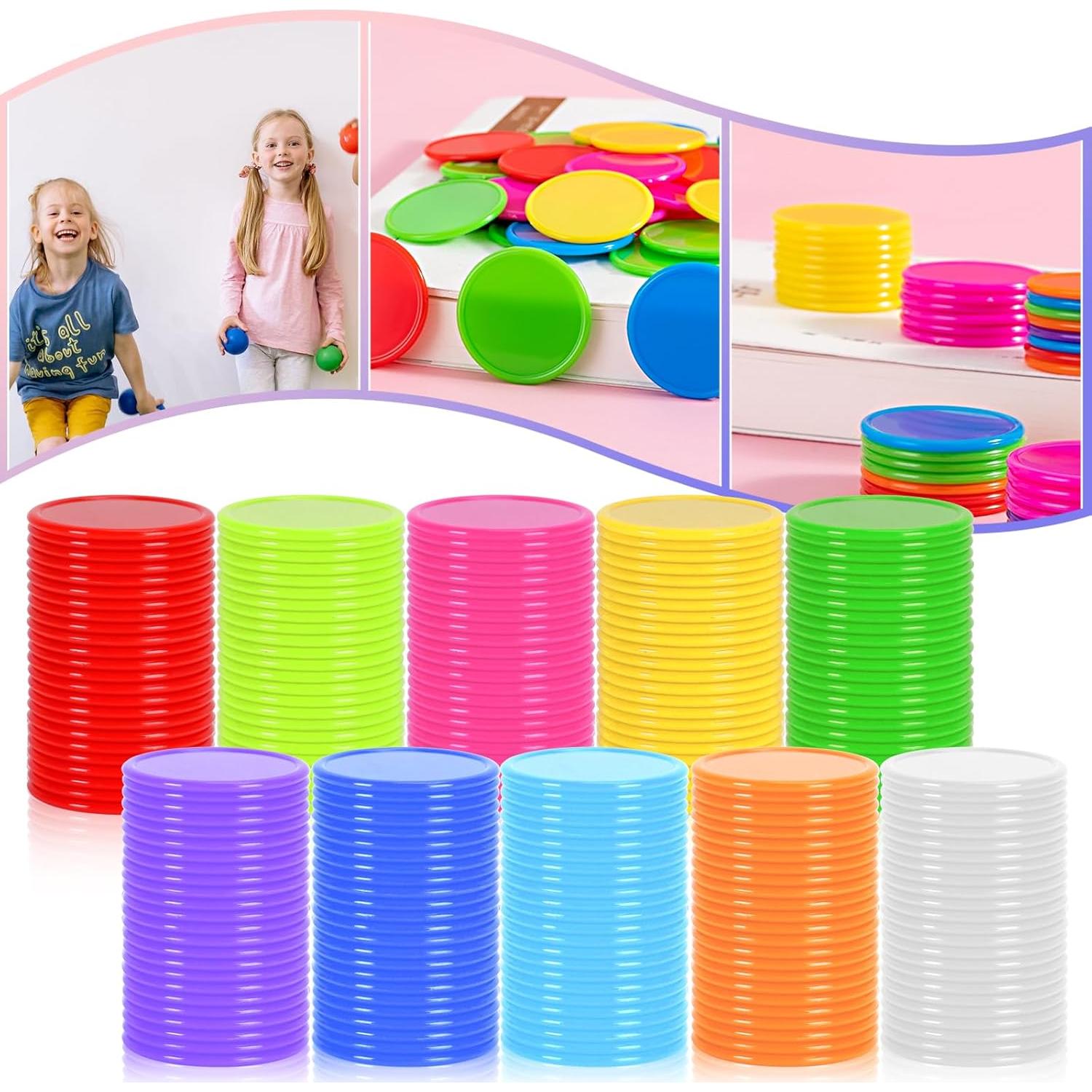 Fichas de Póker Wpxmer 250 PCS Plástico 3.81 cm 10 Colores