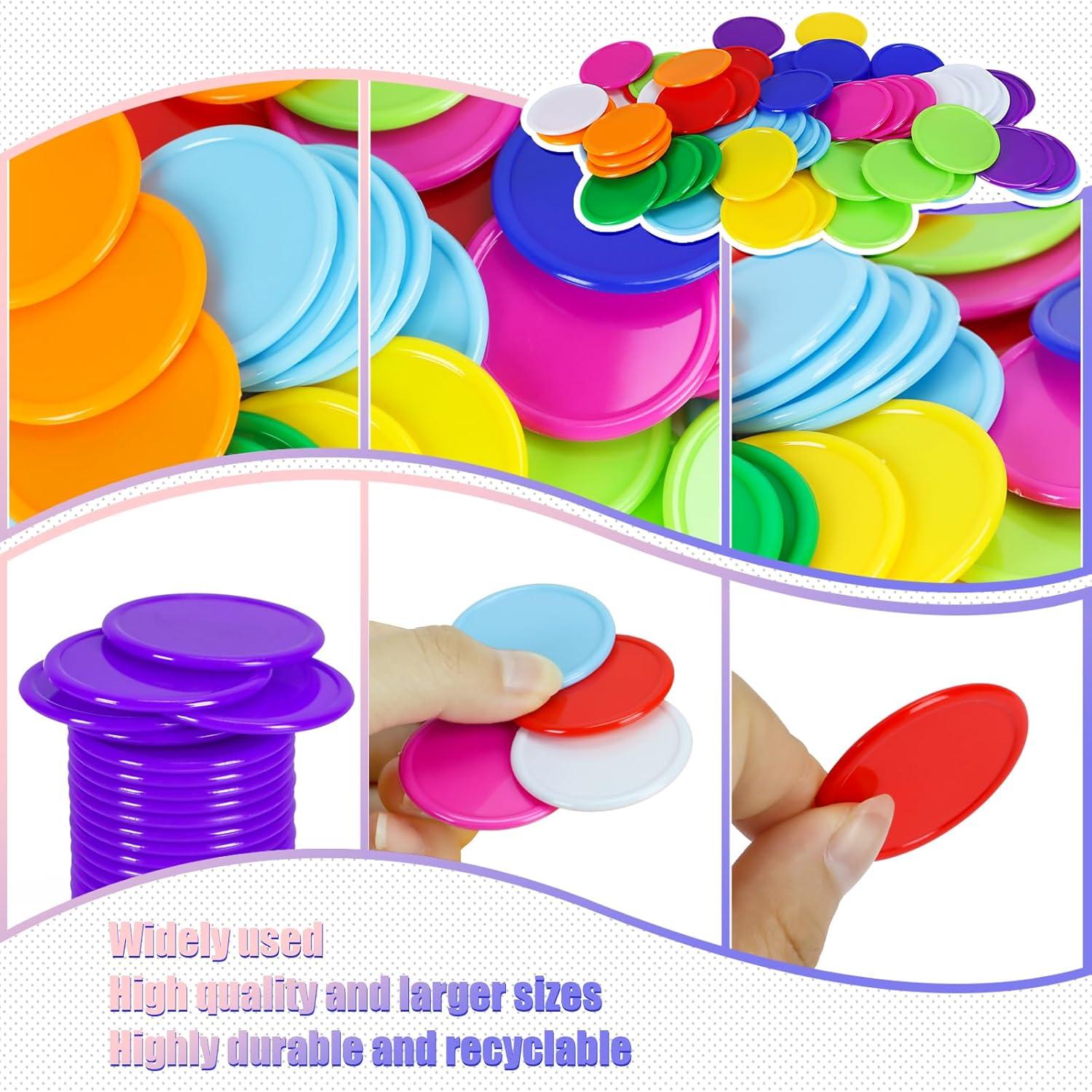 Fichas de Póker Wpxmer 250 PCS Plástico 3.81 cm 10 Colores