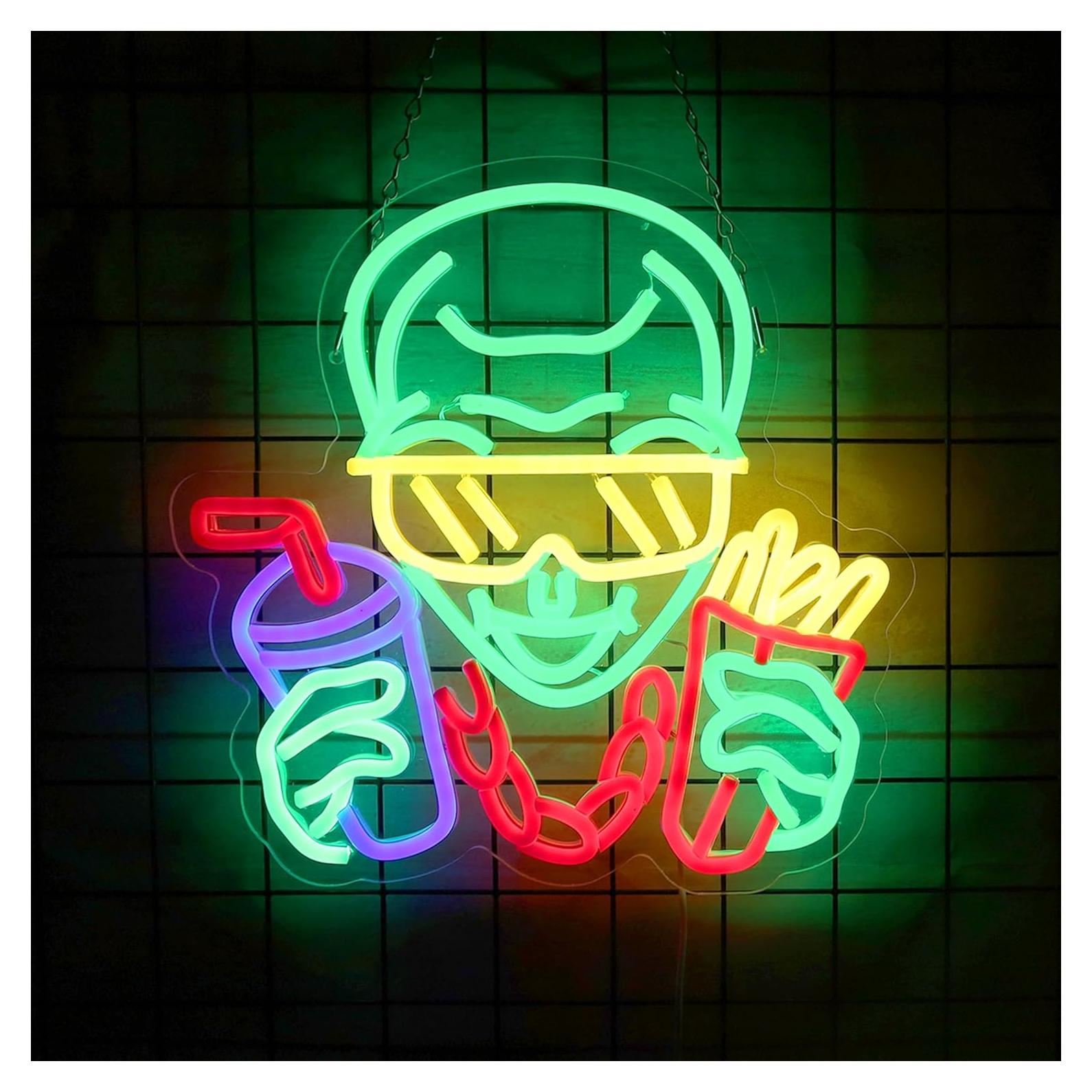 Letrero Neón LED LeDigPig Alienígena 32x32 cm Decoración