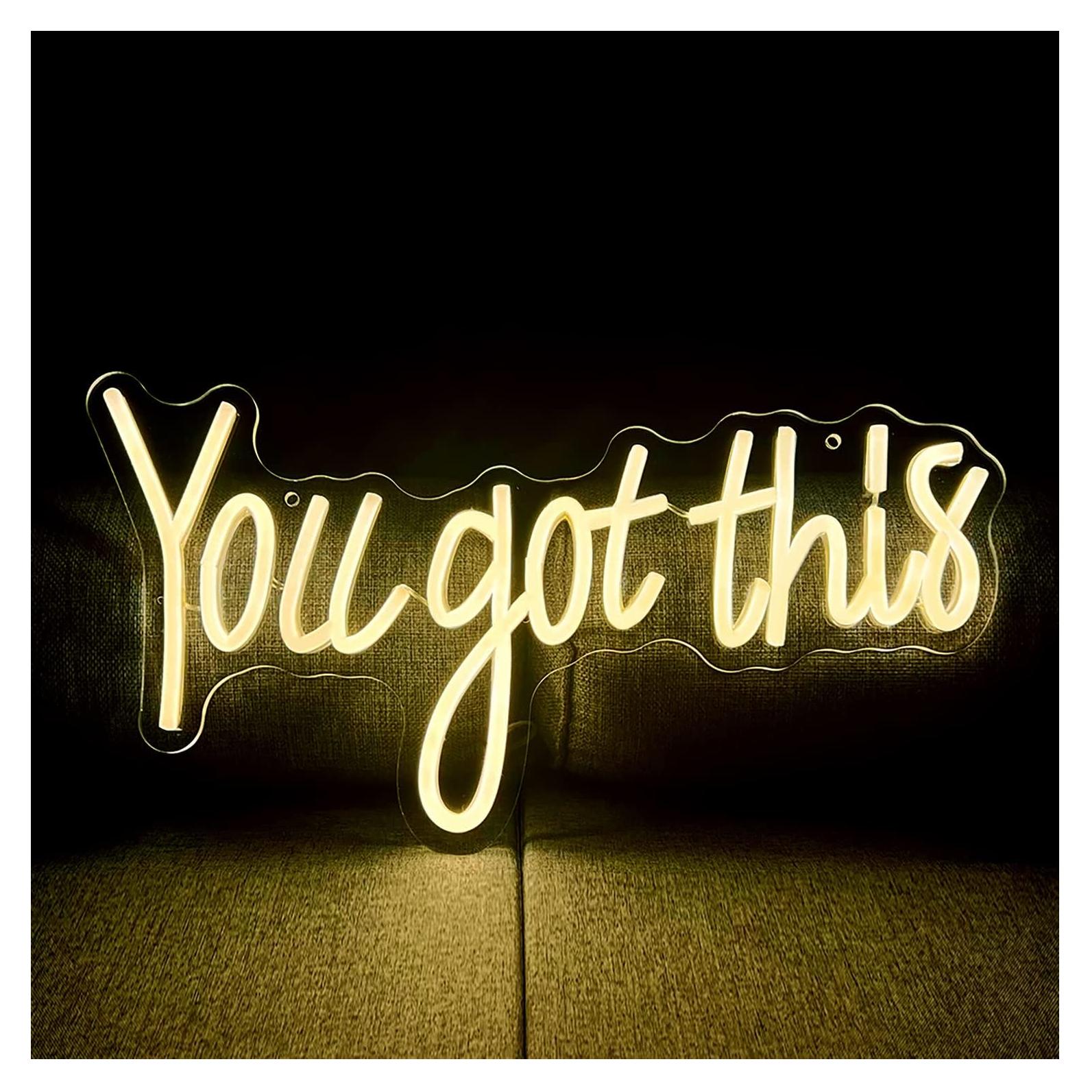Luz LED Neón Tienes Esto Qykokok 41.91x22.86 cm USB