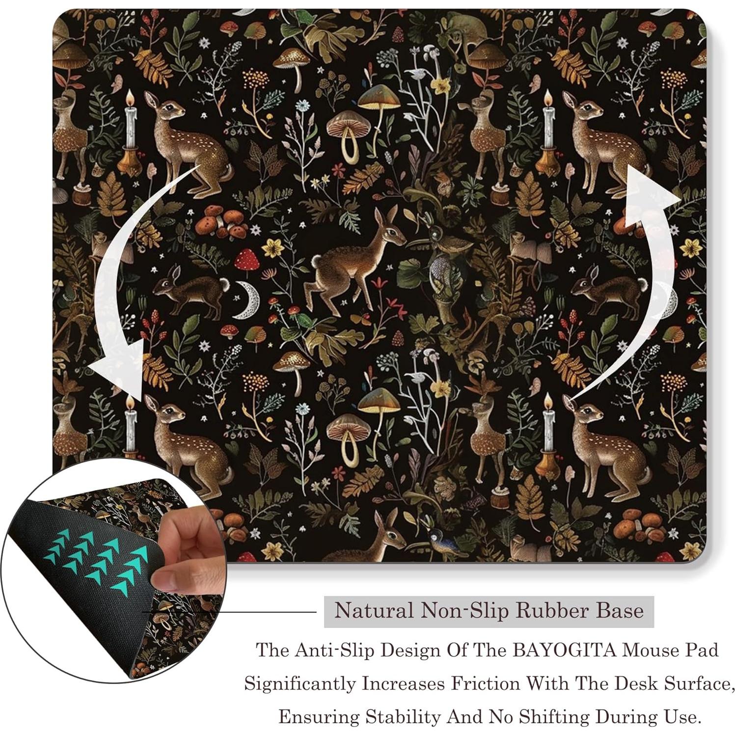 Alfombrilla de Ratón BAYOGITA Patrón de Madera 24.1x20.3 cm