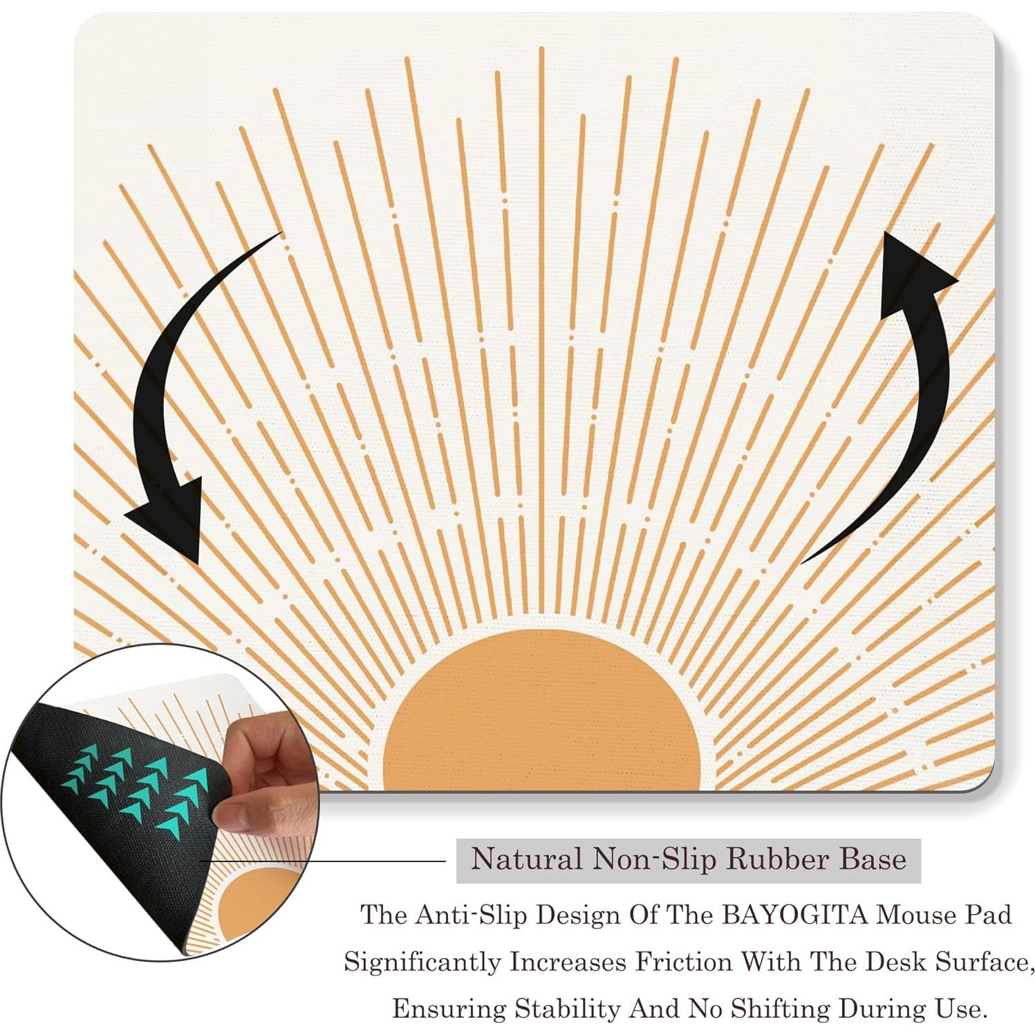 Alfombrilla de Ratón BAYOGITA Sol Boho 24.1x20.3 cm Antideslizante
