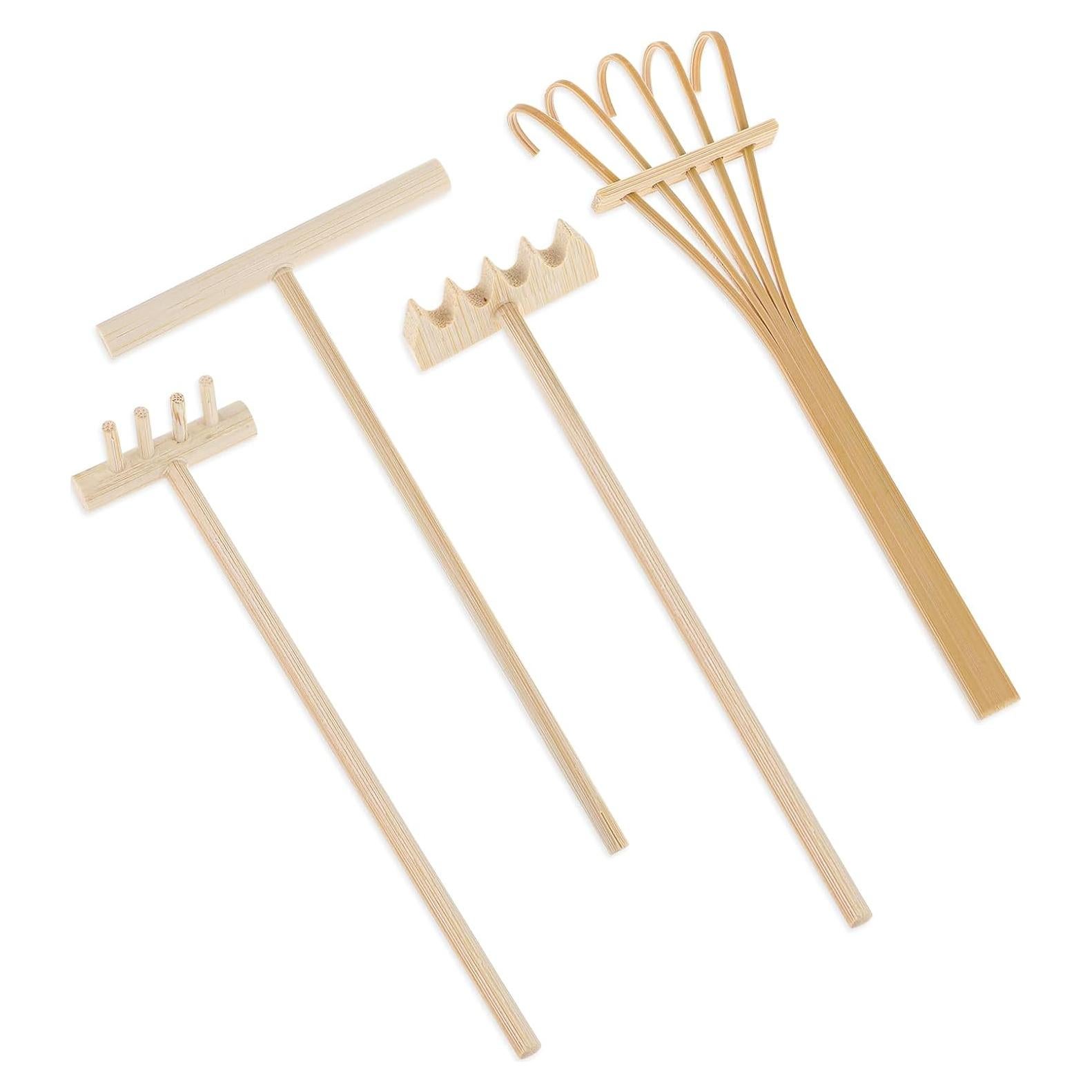 Paquete de 4 Rastrillos de Jardín Zen Hariendny Miniatura