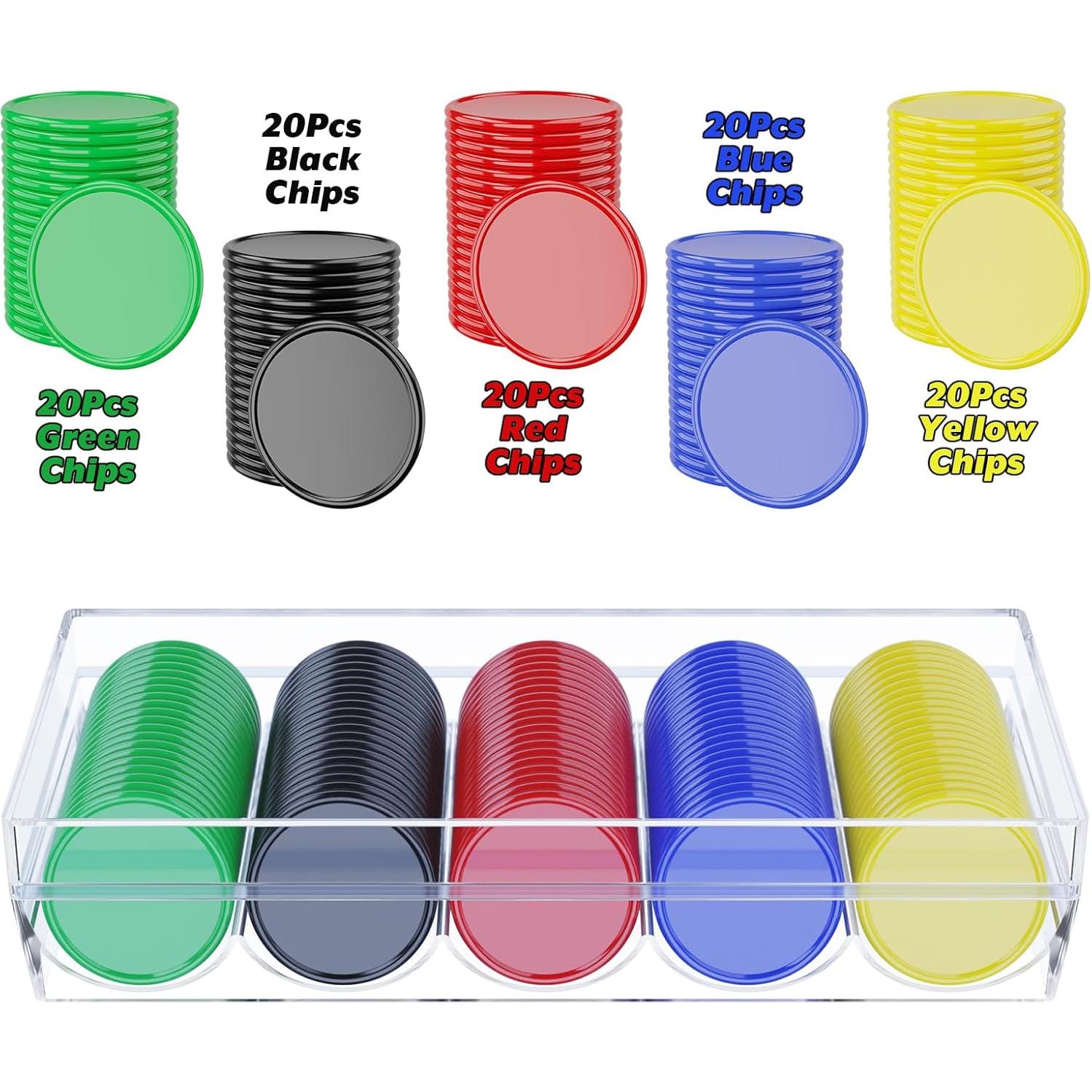 Fichas de Póker Cosmos 100 Pcs con Caja Acrílica