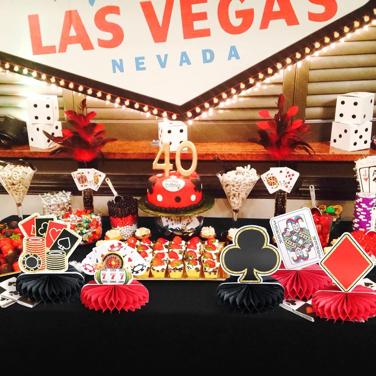 Centros de Mesa de Casino 9 Piezas Waenerec Decoración Fiesta