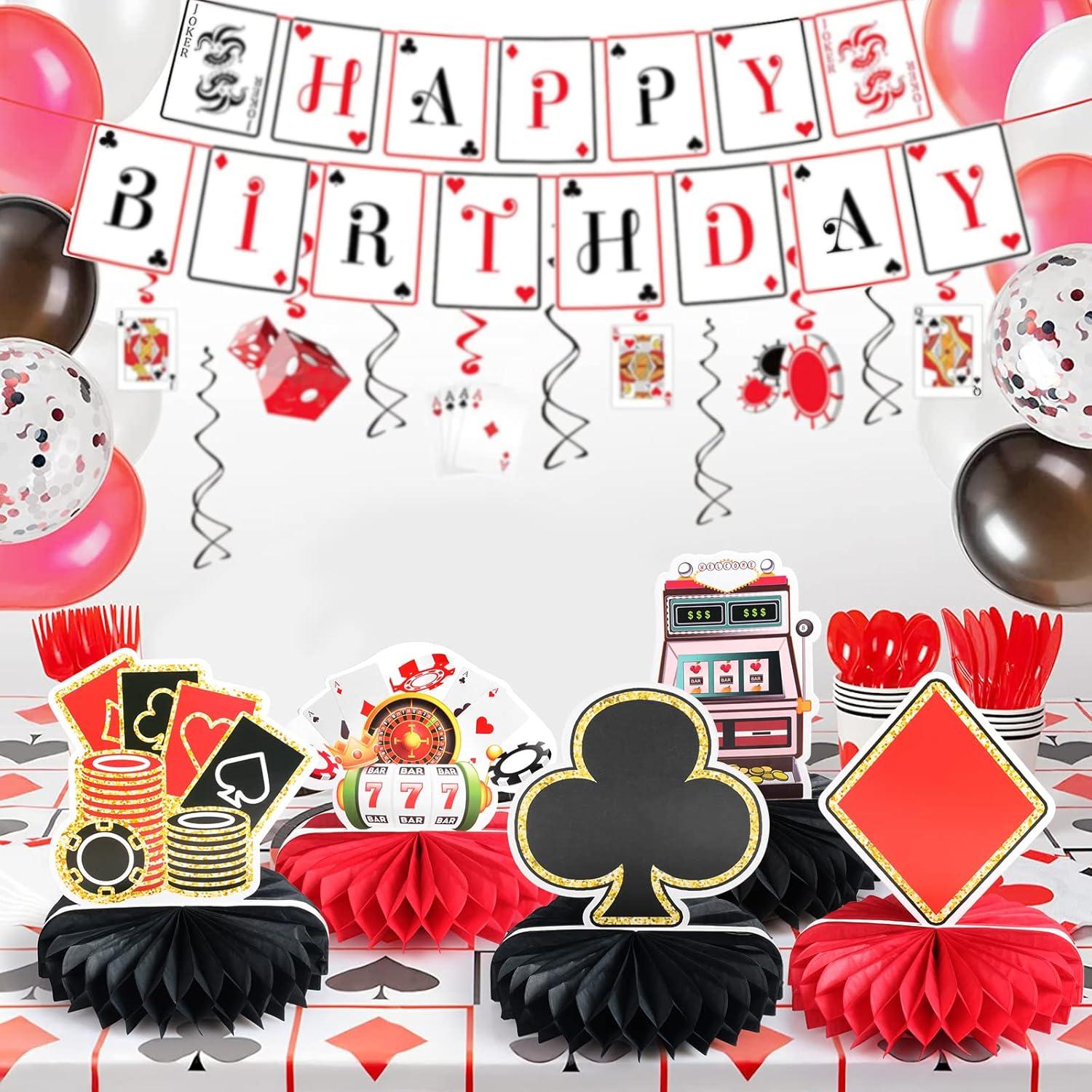 Centros de Mesa de Casino 9 Piezas Waenerec Decoración Fiesta