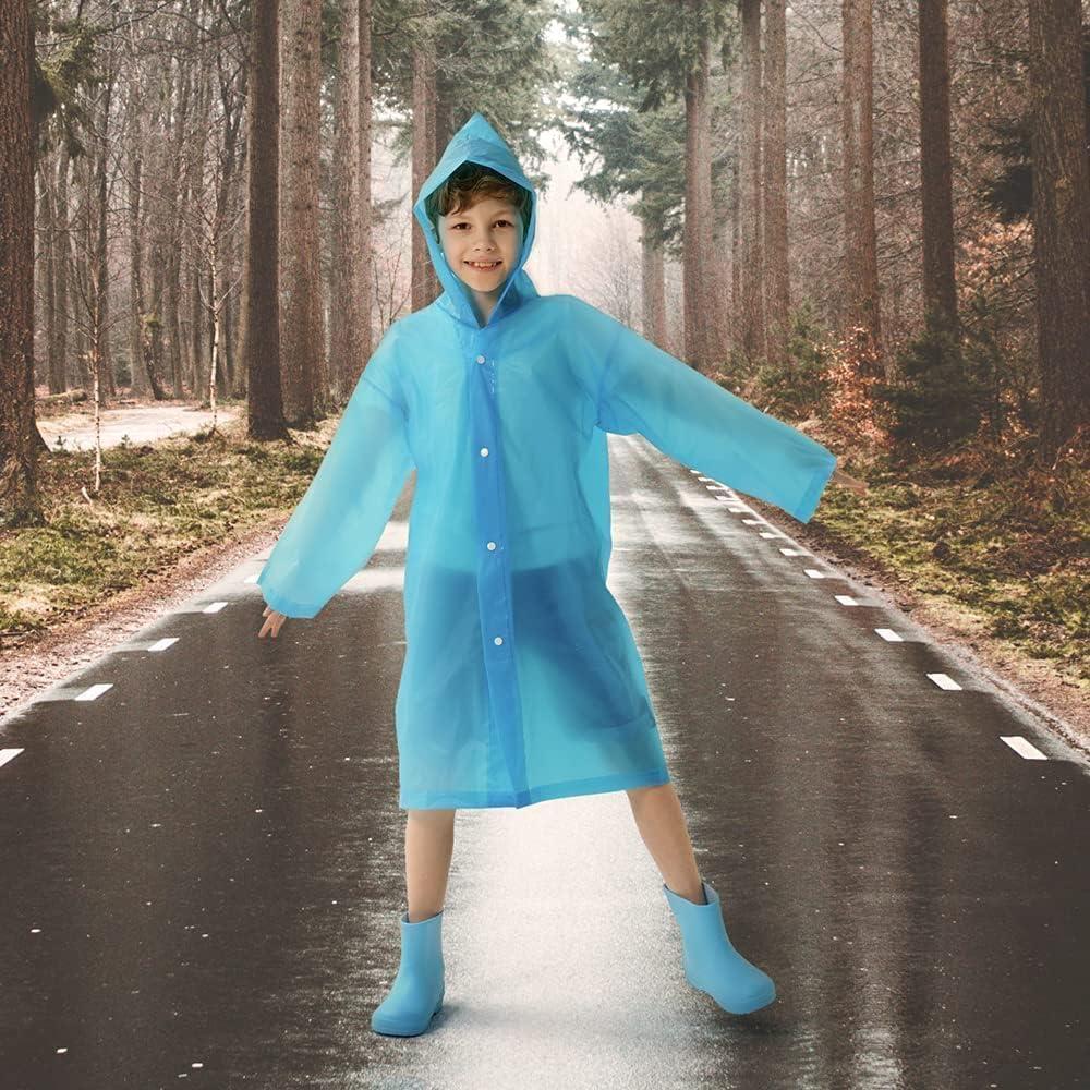 Ponchos de Lluvia Reutilizables Opret para Niños 2 Paquete Azul