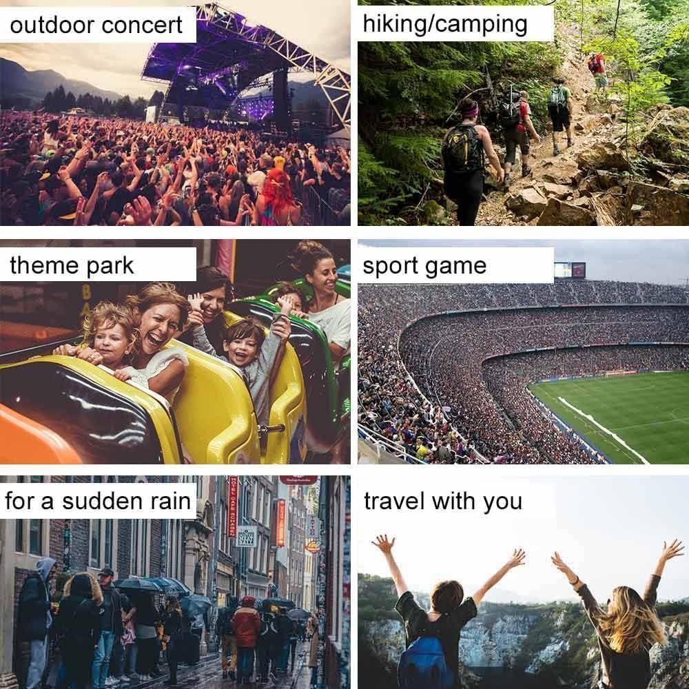 Ponchos de Lluvia Reutilizables Opret para Niños 2 Paquete Azul