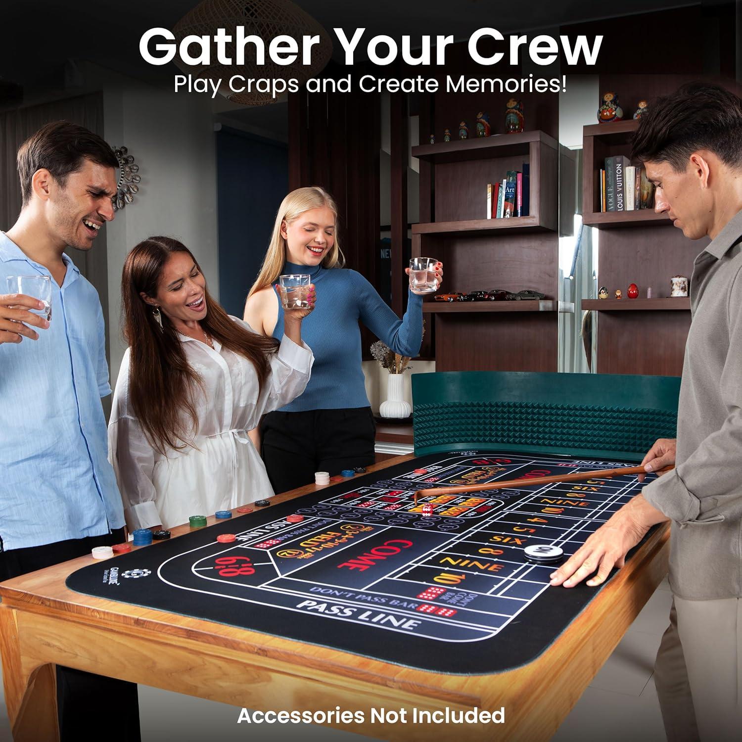 Tapete de Juego de Craps SCANSOFT 70x35 cm Antideslizante