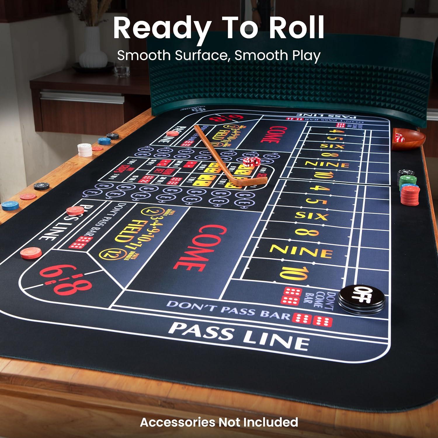 Tapete de Juego de Craps SCANSOFT 70x35 cm Antideslizante