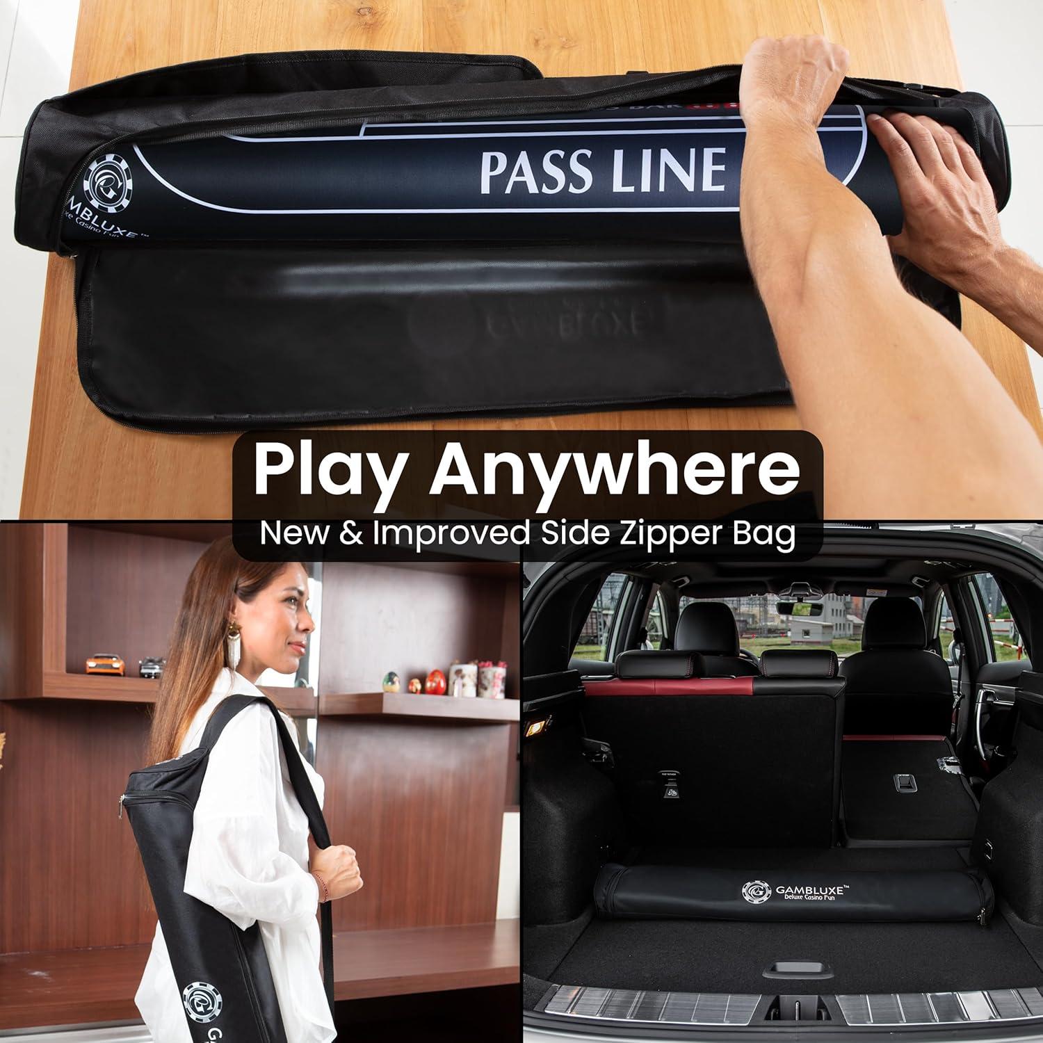 Tapete de Juego de Craps SCANSOFT 70x35 cm Antideslizante