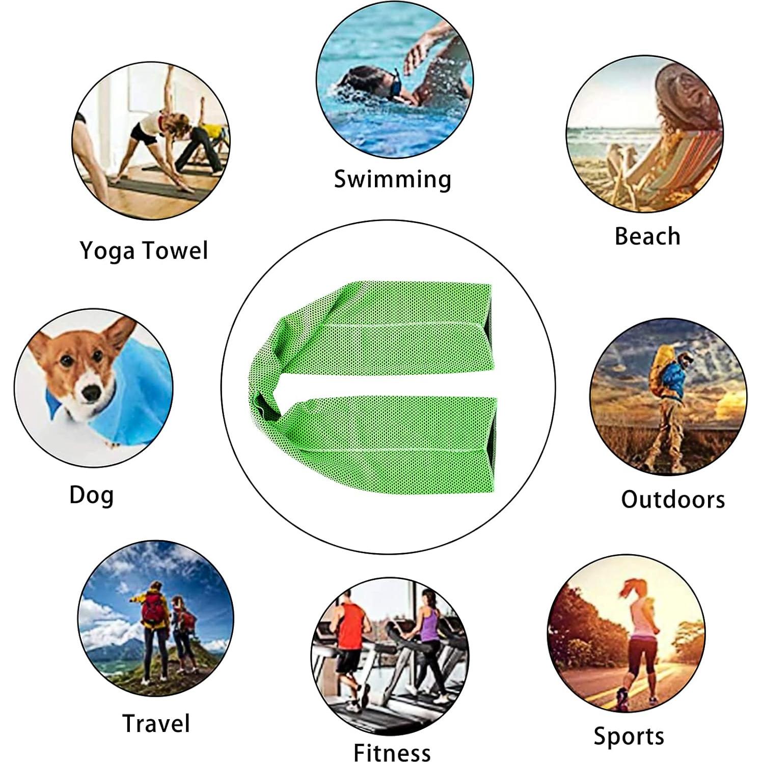 Toallas Enfriadoras Ponpon 10 Piezas Microfibra 80x30 cm