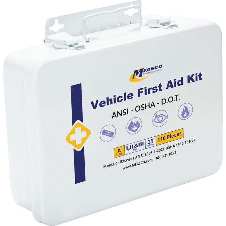 Kit de Primeros Auxilios Metal MFASCO 115 Pcs - Vehículos Comerciales