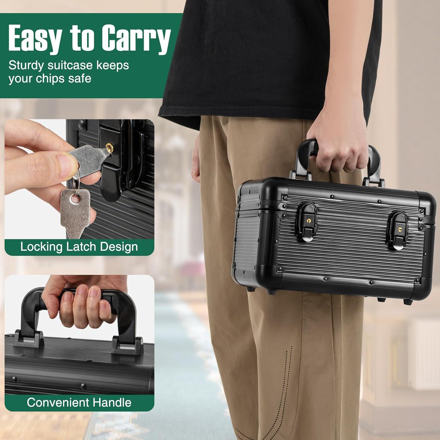 Conjunto de Fichas de Póker Goplus 600 PCS con Estuche