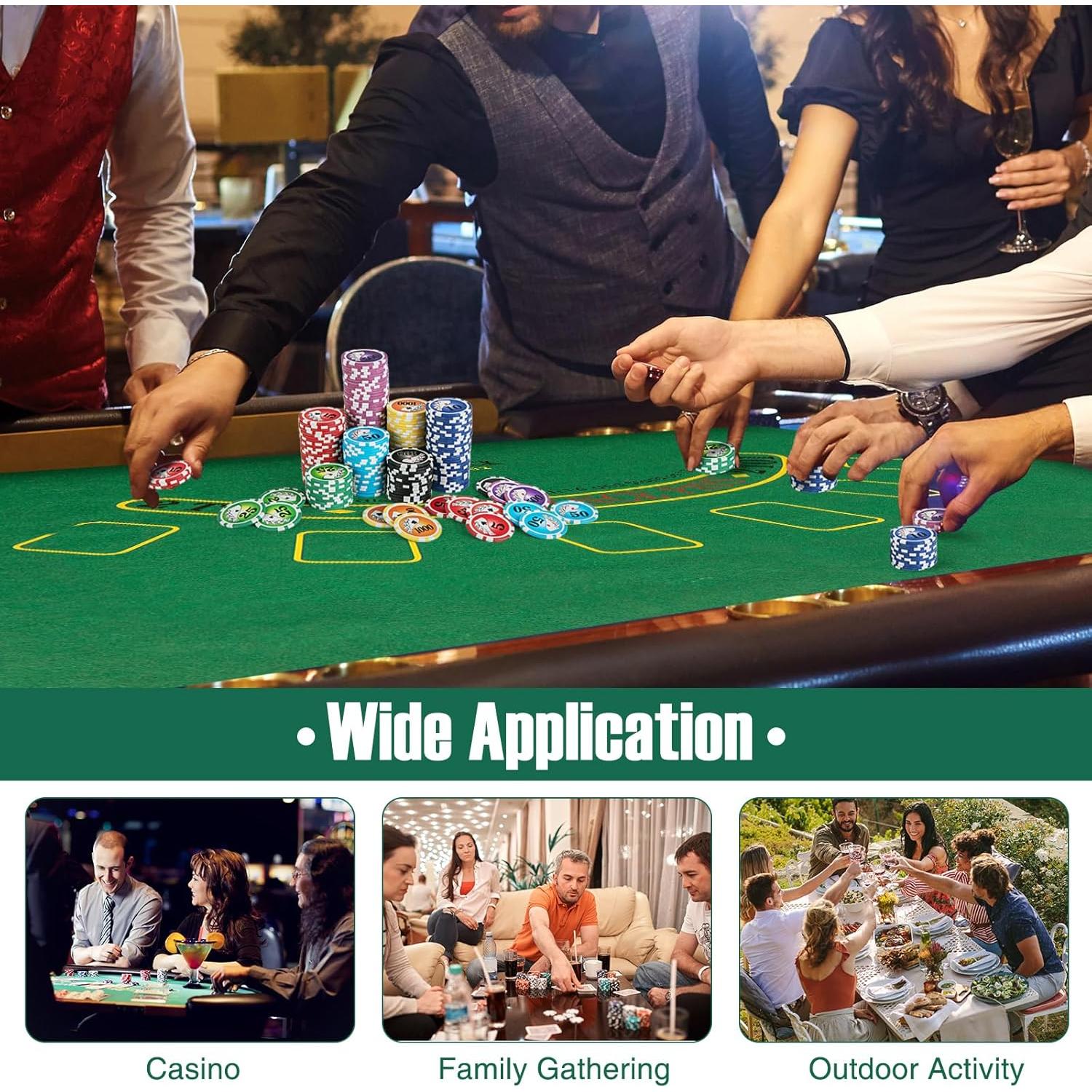 Conjunto de Fichas de Póker Goplus 600 PCS con Estuche