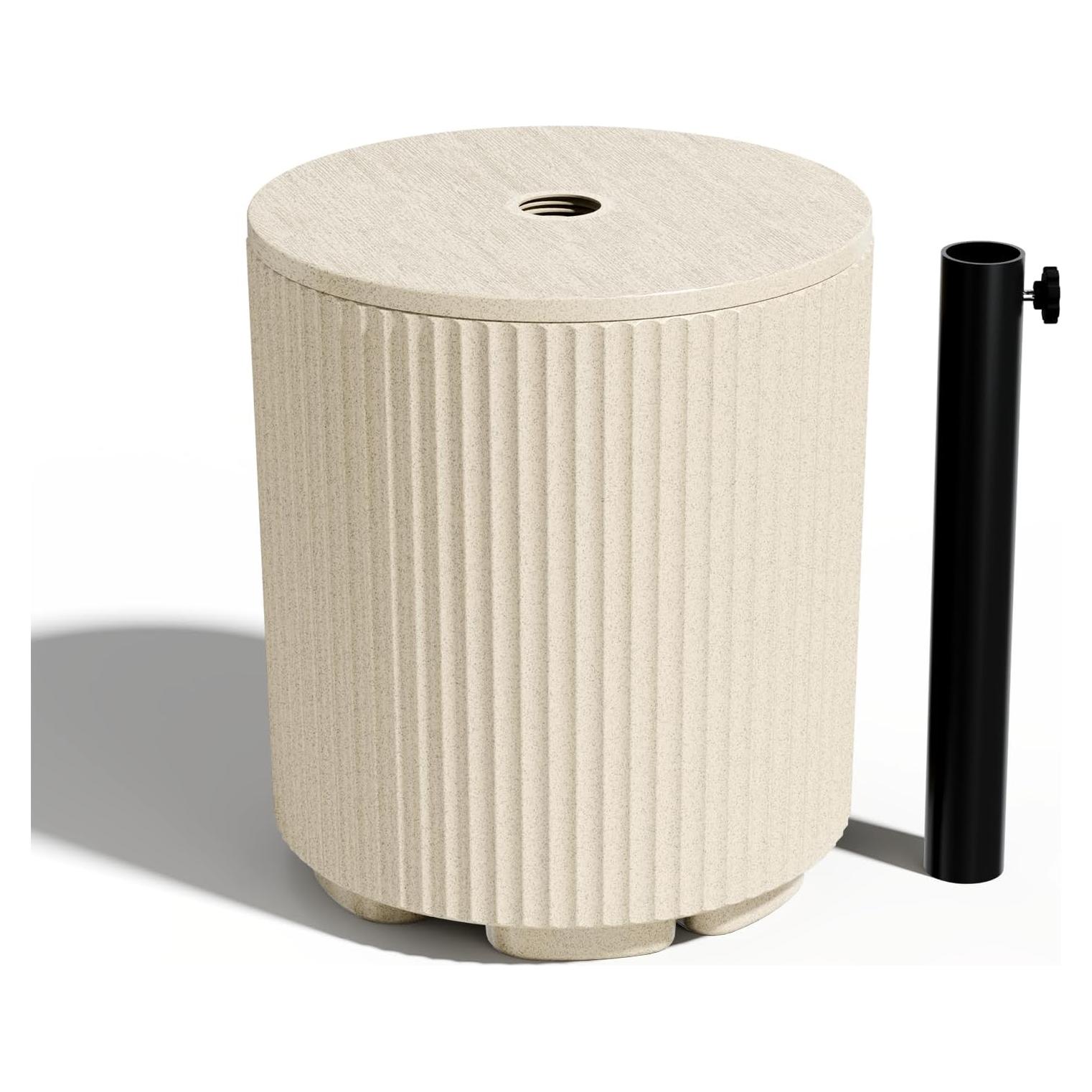 Base de Sombrilla FONTOI Rellenable 43L Beige para Patio