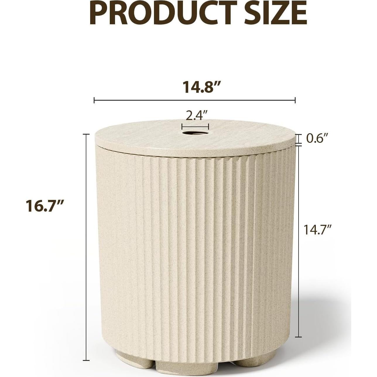 Base de Sombrilla FONTOI Rellenable 43L Beige para Patio