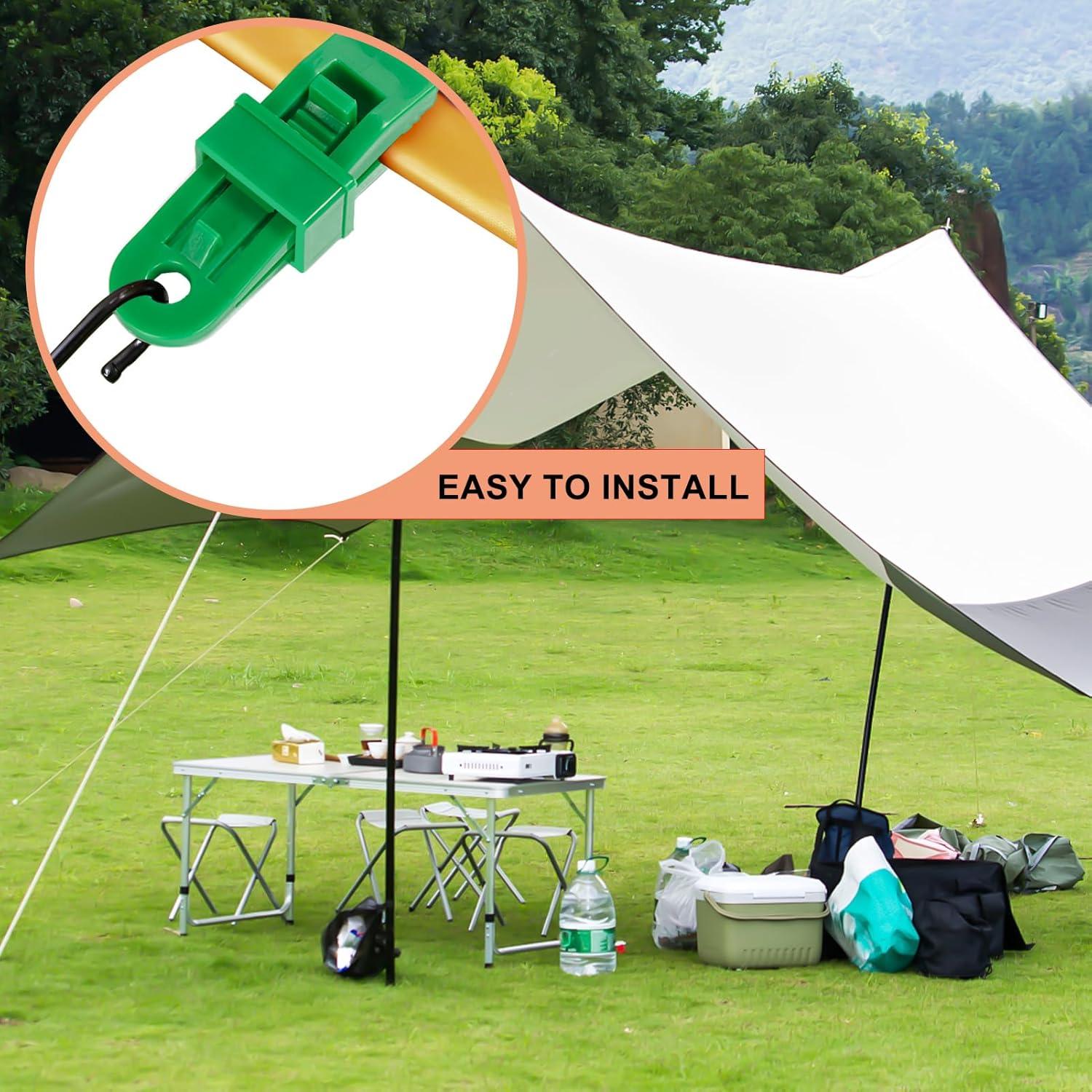 Pinzas para Lonas COCOMK 8 Piezas Alta Resistencia Verde