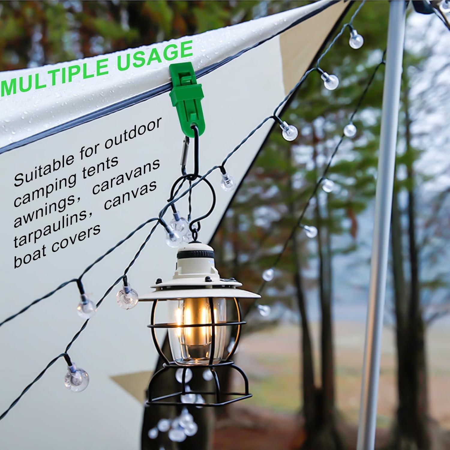 Pinzas para Lonas COCOMK 8 Piezas Alta Resistencia Verde