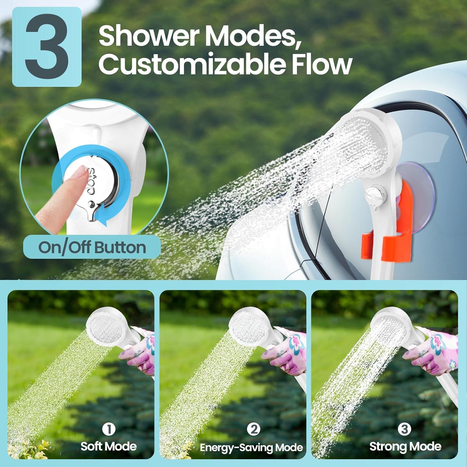 Ducha Portátil Barong Yekhna BYCP 7800mAh 3 Modos IPX7