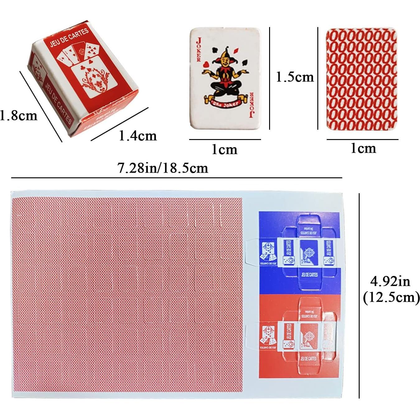 Mini Barajas de Juego VOVCIG - Paquete de 10 Barajas de Póker