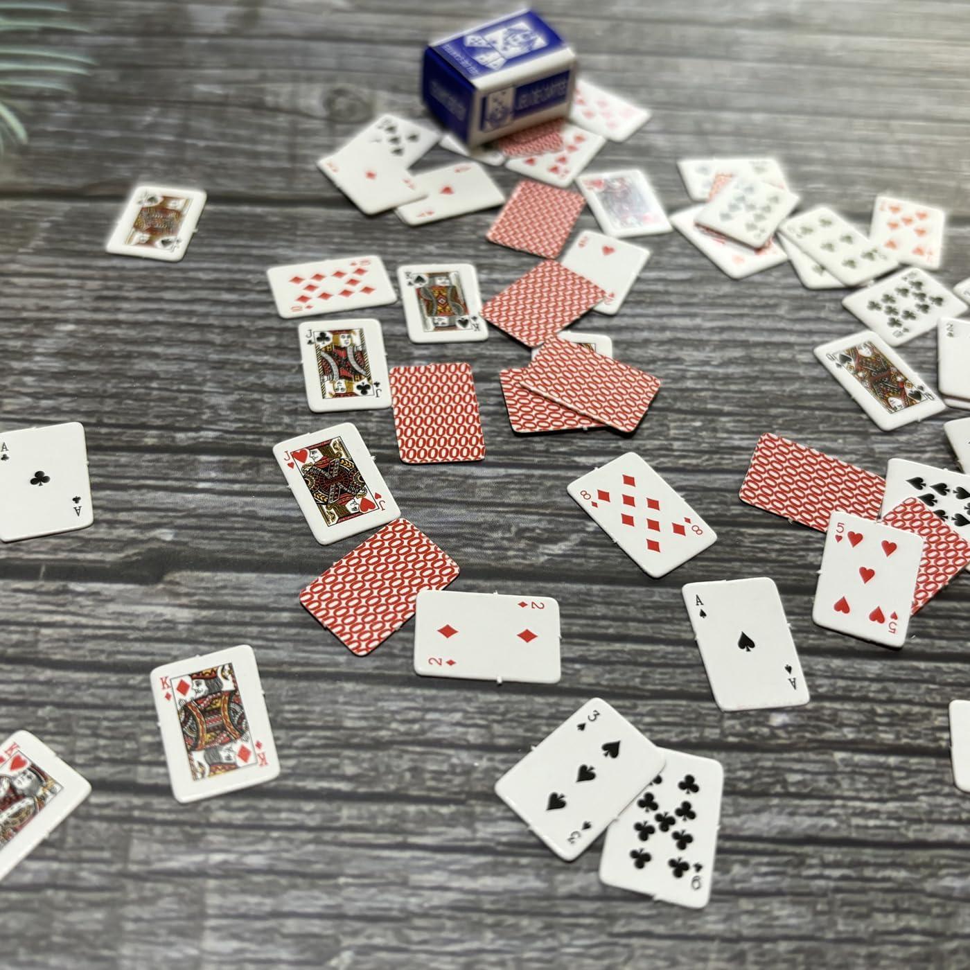 Mini Barajas de Juego VOVCIG - Paquete de 10 Barajas de Póker