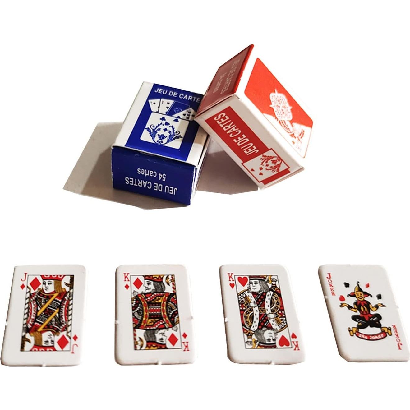 Mini Barajas de Juego VOVCIG - Paquete de 10 Barajas de Póker