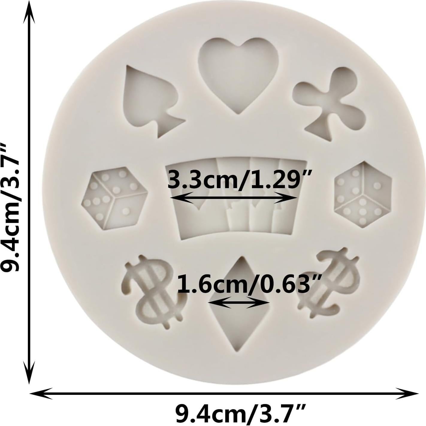 Molde de Silicona para Fondant de Póker YANQINMS 9.4 cm