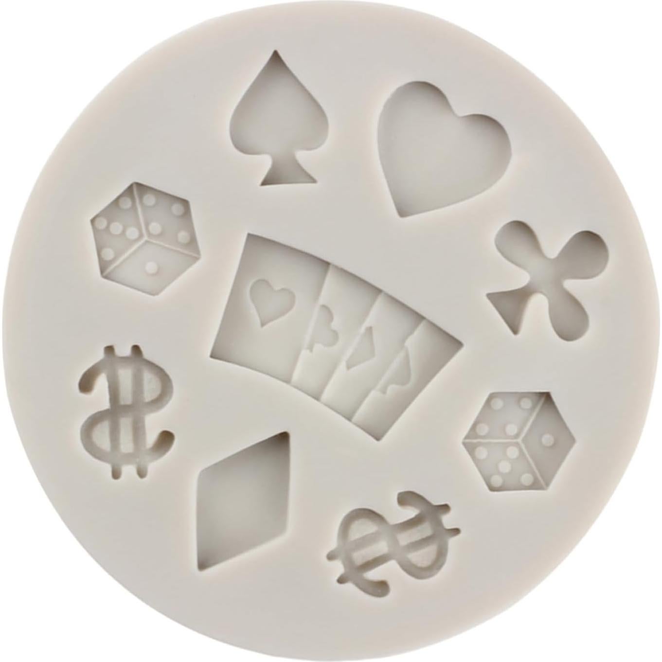 Molde de Silicona para Fondant de Póker YANQINMS 9.4 cm