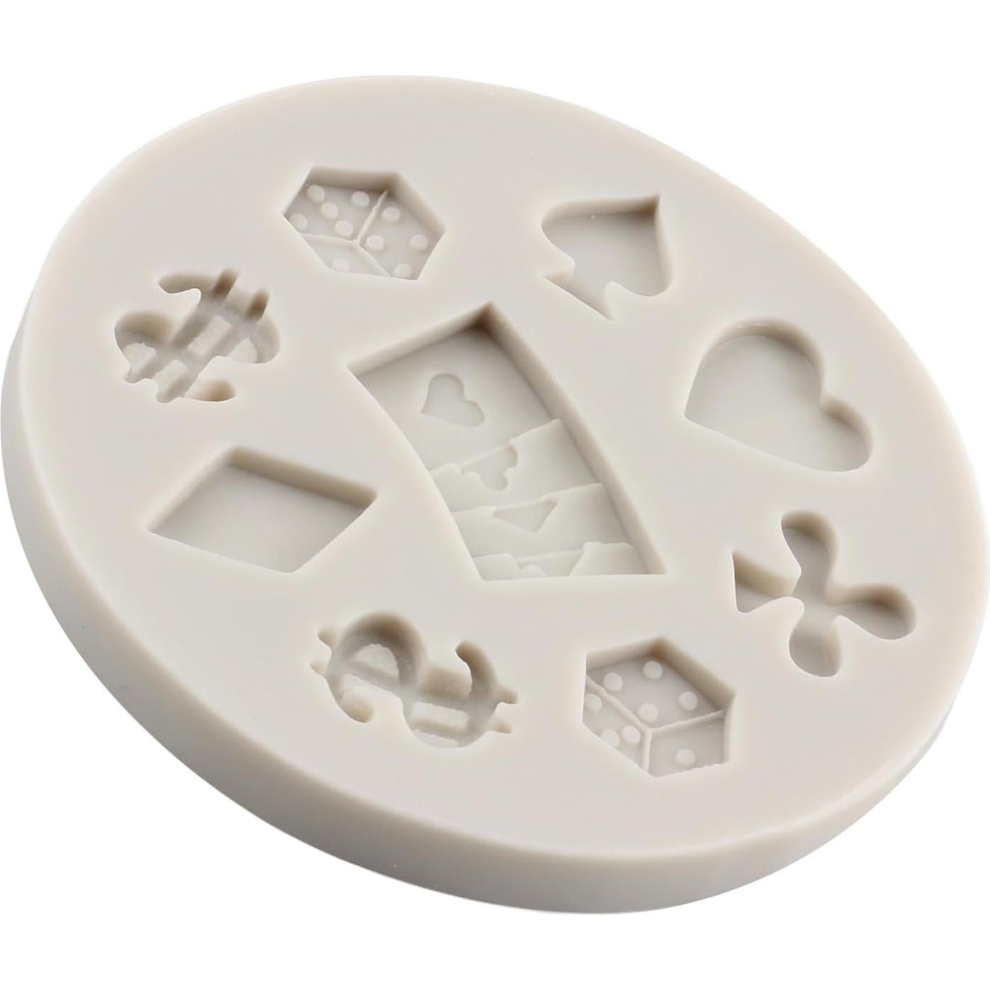 Molde de Silicona para Fondant de Póker YANQINMS 9.4 cm