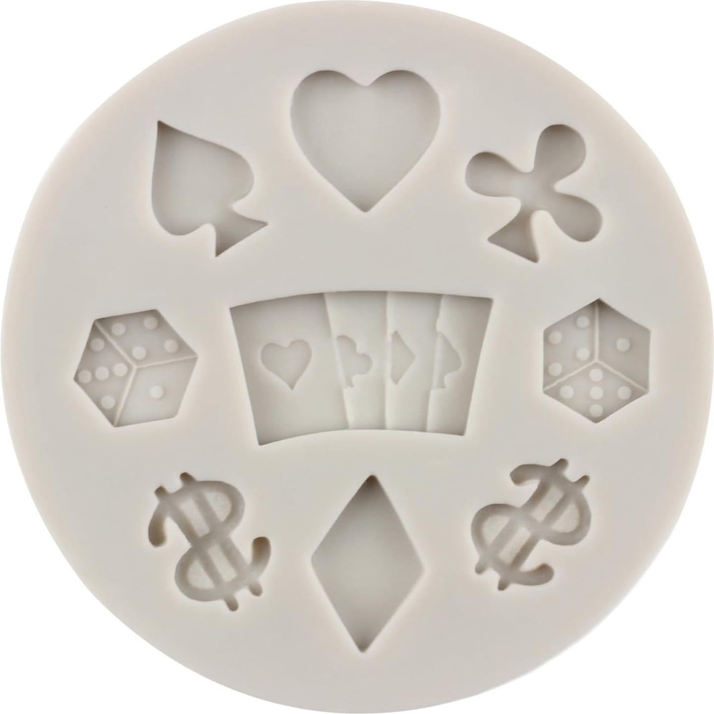 Molde de Silicona para Fondant de Póker YANQINMS 9.4 cm