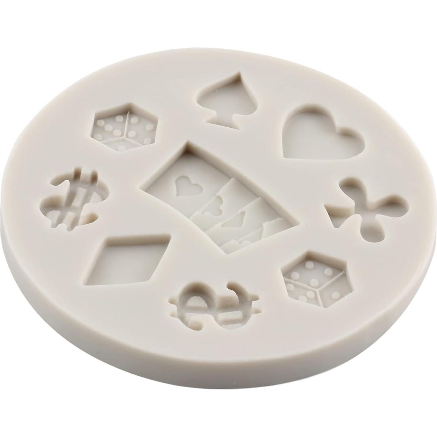 Molde de Silicona para Fondant de Póker YANQINMS 9.4 cm