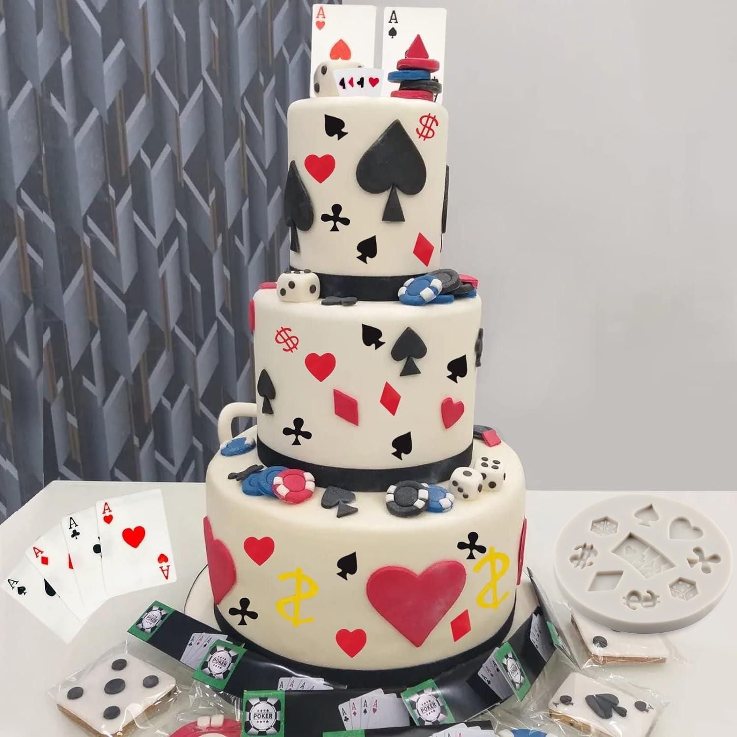 Molde de Silicona para Fondant de Póker YANQINMS 9.4 cm