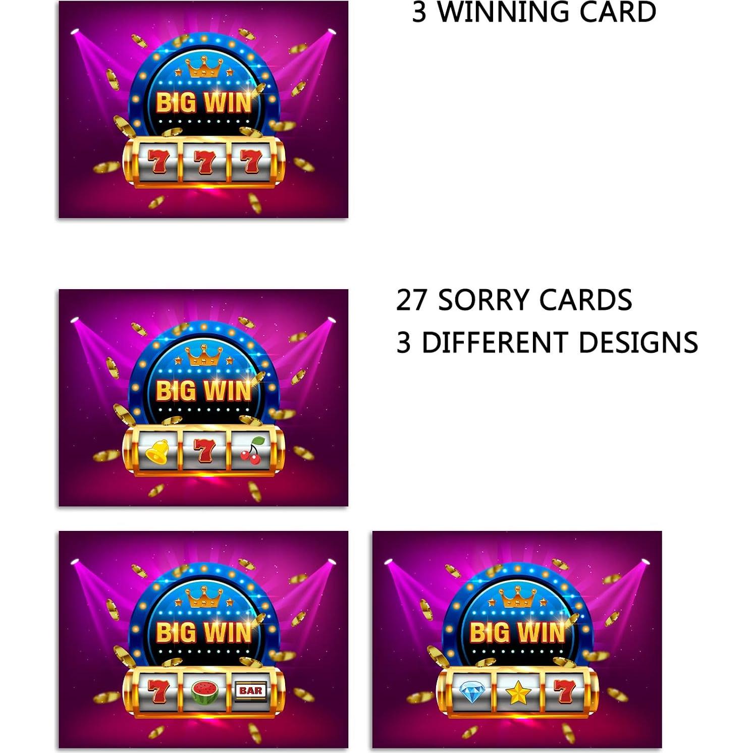 Tarjetas de Juego de Rascar Casino - Paquete de 30 Unidades