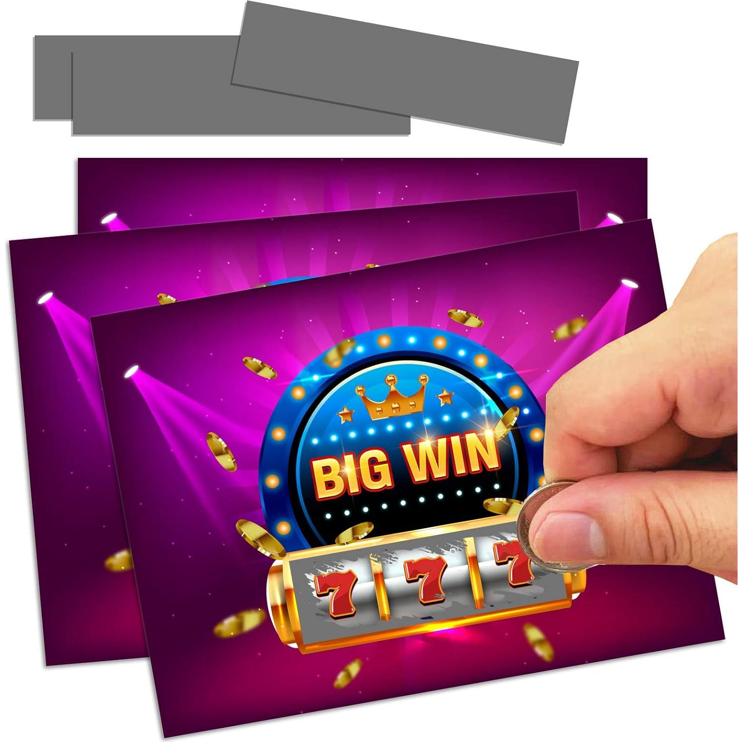 Tarjetas de Juego de Rascar Casino - Paquete de 30 Unidades