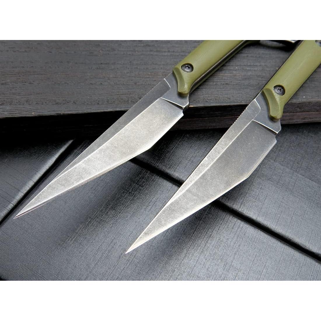 Cuchillo de hoja fija Gtkii GTK140, acero D2, 17.78 cm, verde militar