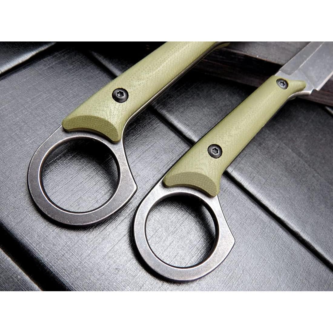 Cuchillo de hoja fija Gtkii GTK140, acero D2, 17.78 cm, verde militar