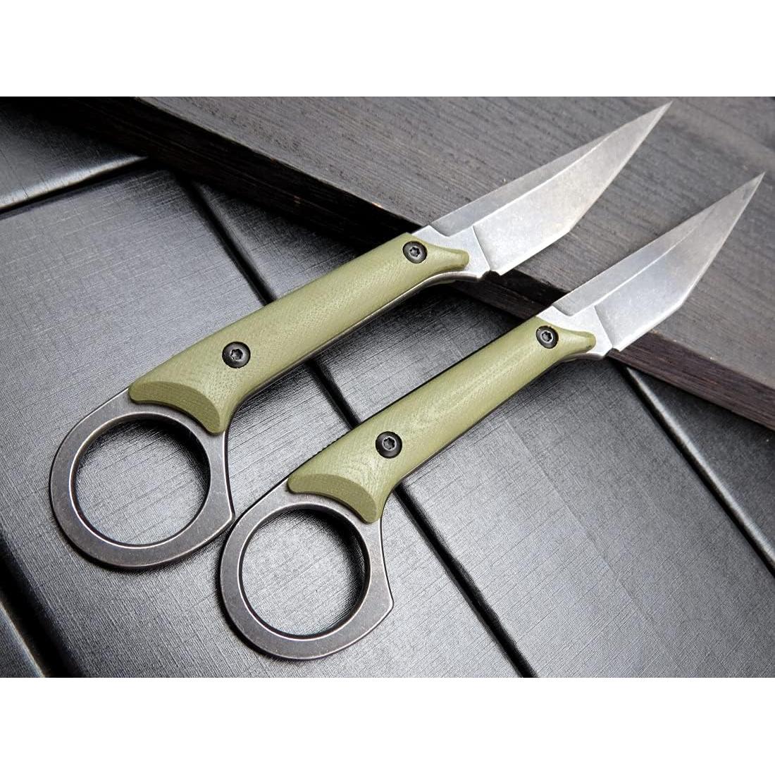 Cuchillo de hoja fija Gtkii GTK140, acero D2, 17.78 cm, verde militar