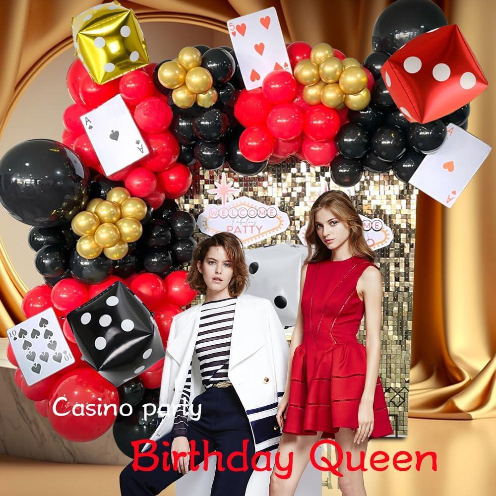Kit de Arco de Globos Casino 123 PCS LOHO MAGICA