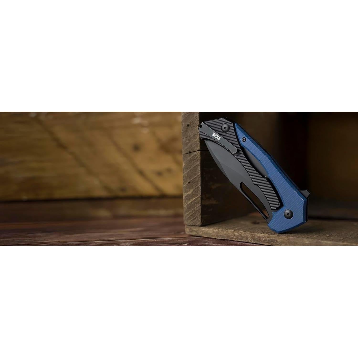 Cuchillo SOG Bulwark FL Azul Satinado 18.29 cm D2