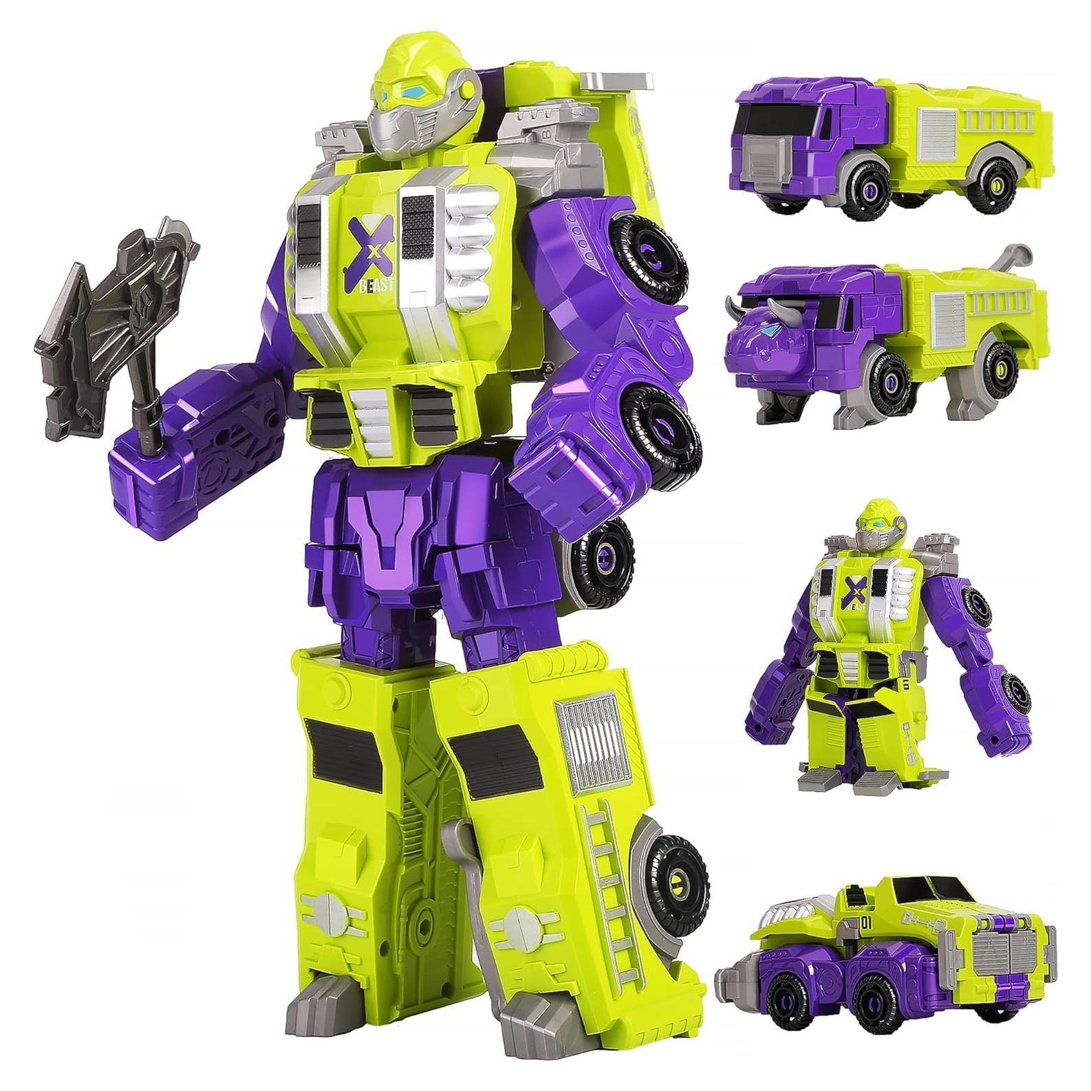 MIEBELY Conjunto de Robots Transformadores 4 en 1 - Juguete STEM