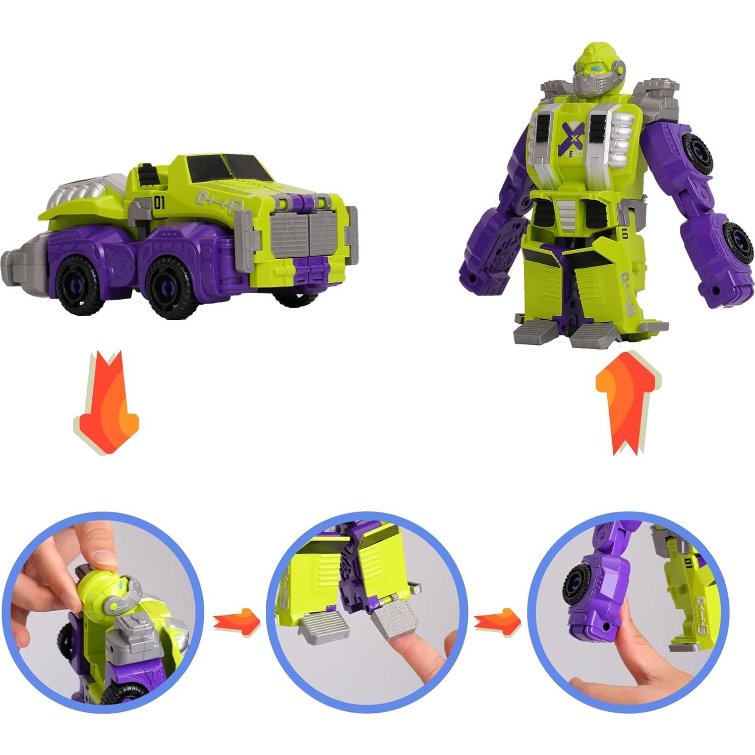 MIEBELY Conjunto de Robots Transformadores 4 en 1 - Juguete STEM