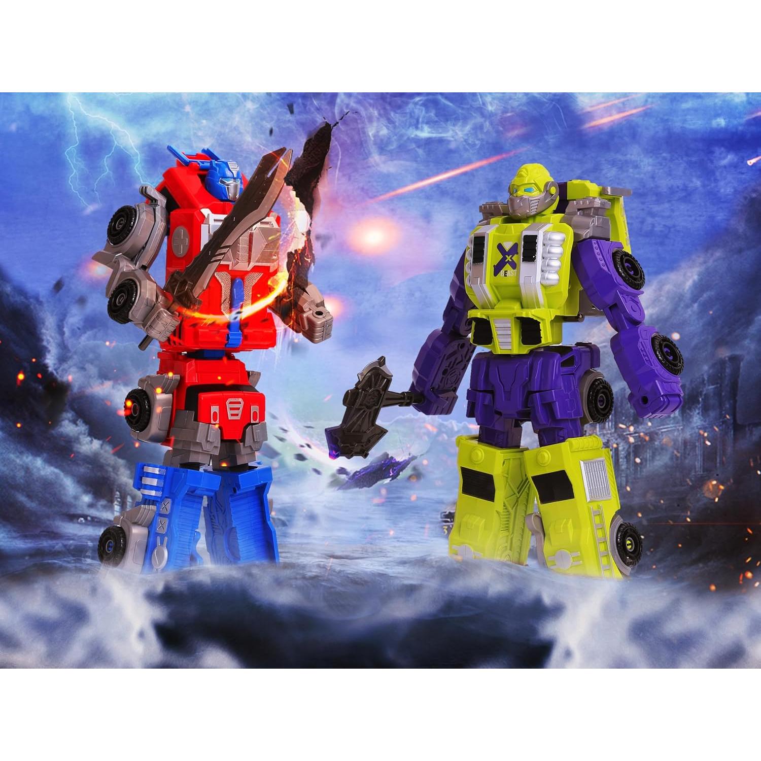 MIEBELY Conjunto de Robots Transformadores 4 en 1 - Juguete STEM