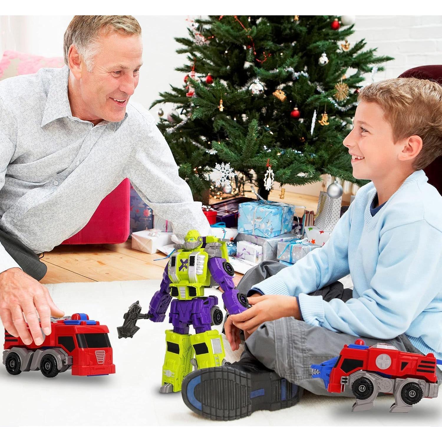 MIEBELY Conjunto de Robots Transformadores 4 en 1 - Juguete STEM