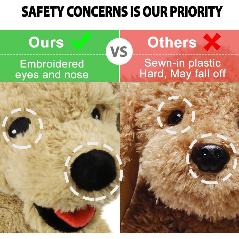 LotFancy Perro de Peluche Golden Retriever 30 cm Acurrucable