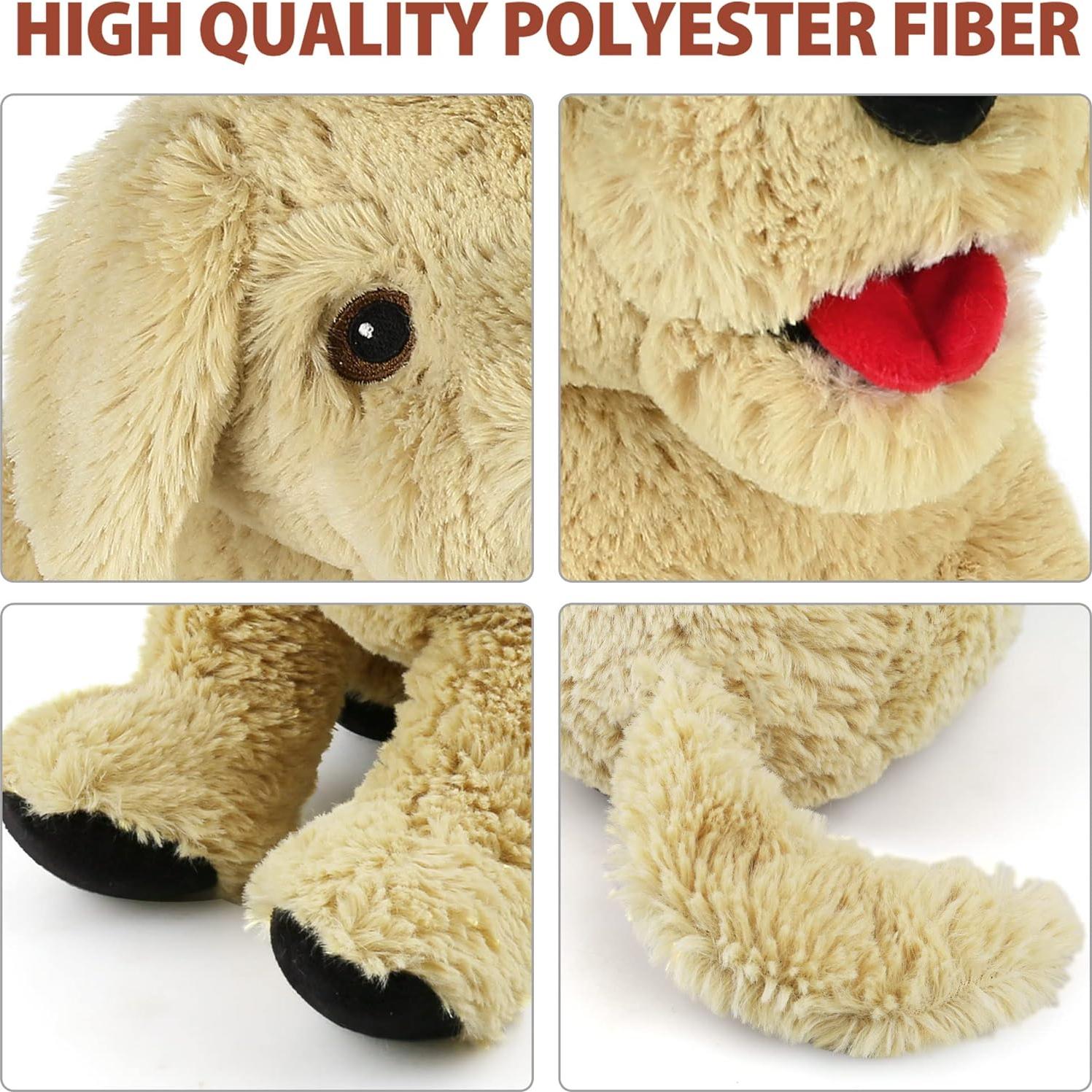 LotFancy Perro de Peluche Golden Retriever 30 cm Acurrucable