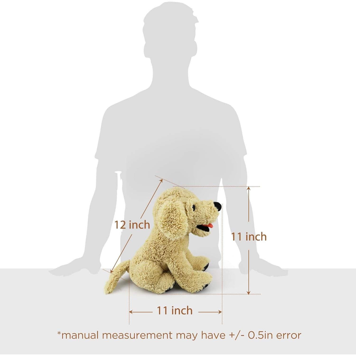 LotFancy Perro de Peluche Golden Retriever 30 cm Acurrucable
