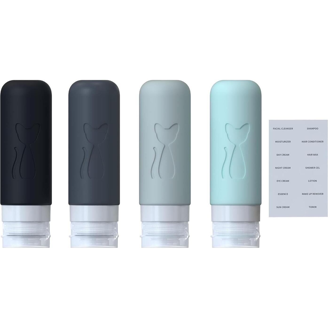 Botellas de viaje a prueba de fugas Zafit 3oz - 4 unidades