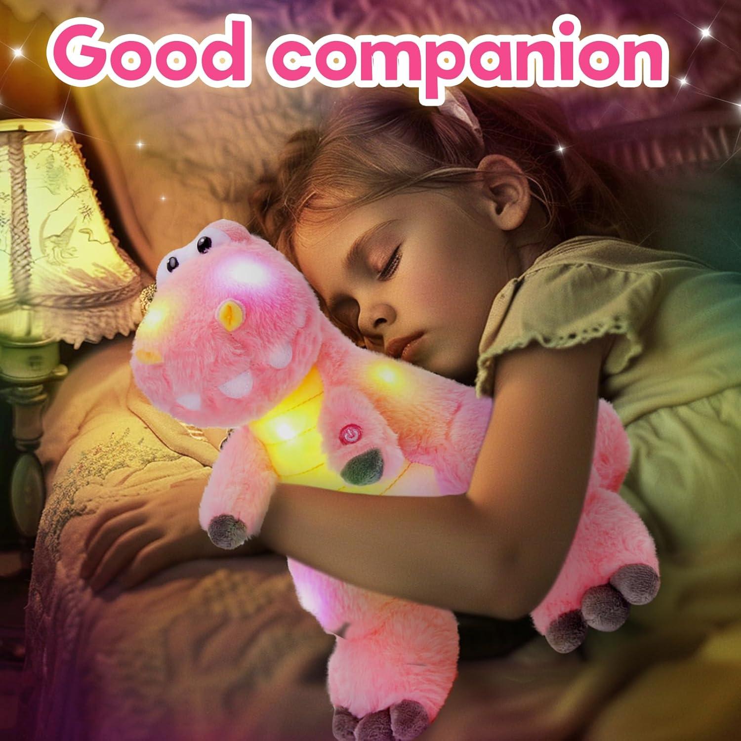 Houwsbaby Peluche T-Rex Rosa 33 cm Luz LED Juguete